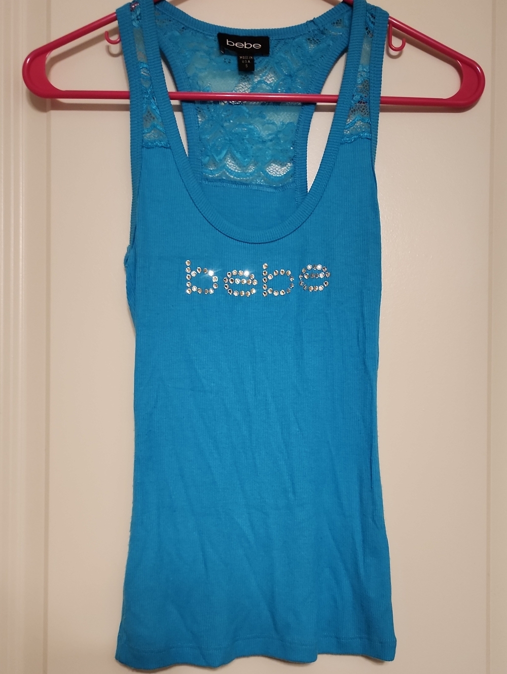 bebe Rhinestone Tank
